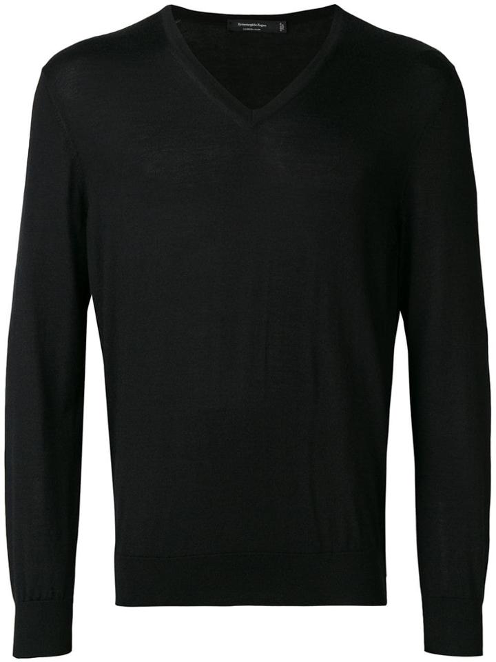 Ermenegildo Zegna V-neck Sweater - Black