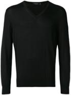 Ermenegildo Zegna V-neck Sweater - Black