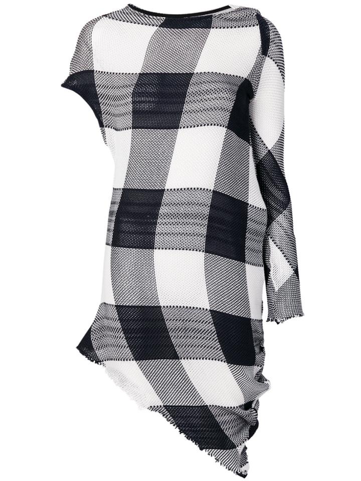 Marques'almeida Checked Asymmetric Dress - Black