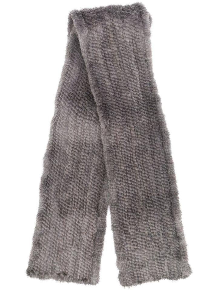 Liska Liska Scarf Grau Groziert Furs & Skins->mink Fur - Grey