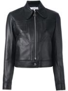 Carven Cropped Leather Jacket