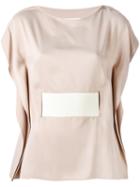 Mm6 Maison Margiela Belted Shortsleeved T-shirt, Women's, Size: 42, Nude/neutrals, Acetate/viscose