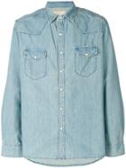 Maison Kitsuné Oversized Denim Shirt - Blue