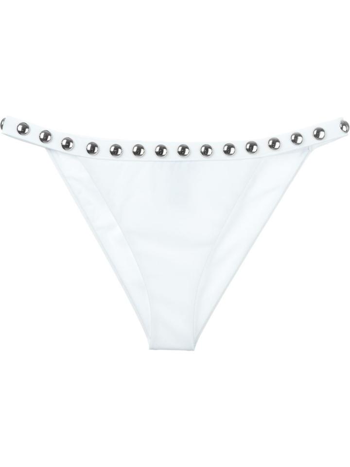 Dsquared2 Studded Bikini Brief, Women's, Size: 44, White, Polyamide/spandex/elastane