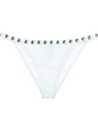 Dsquared2 Studded Bikini Brief, Women's, Size: 44, White, Polyamide/spandex/elastane