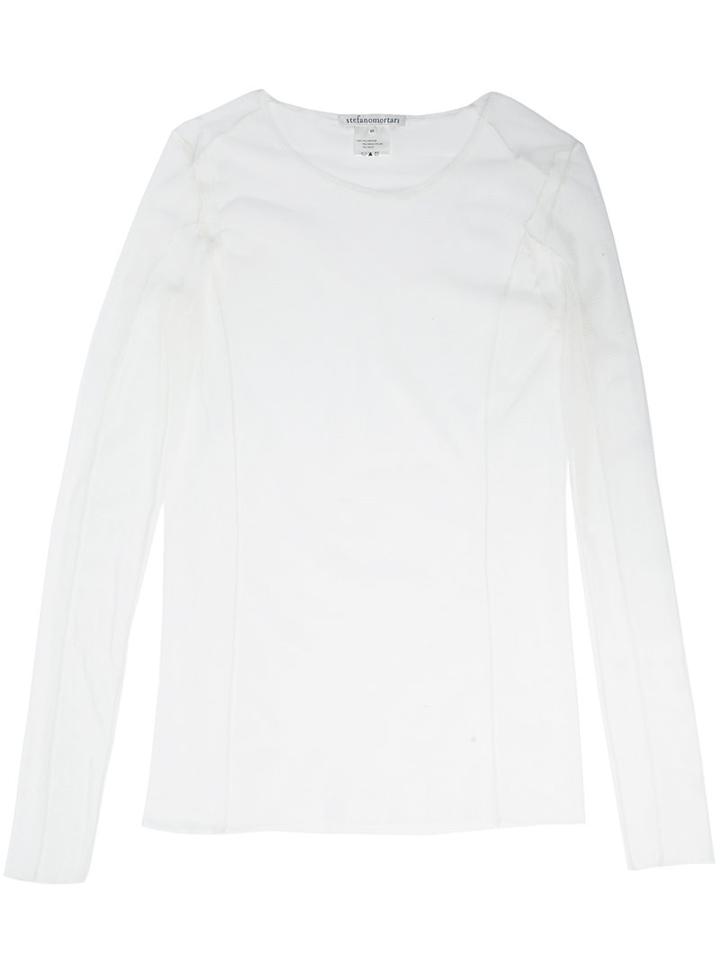 Stefano Mortari - Mesh Top - Women - Polyamide - 40, White, Polyamide