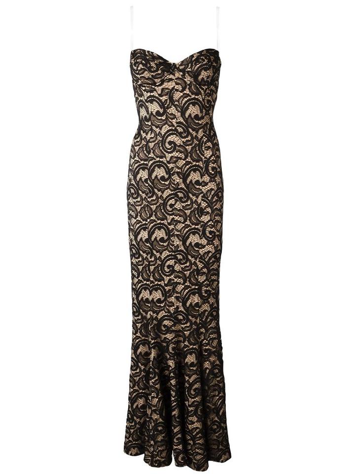 Norma Kamali Strapless Lace Gown, Women's, Size: Medium, Black, Nylon/spandex/elastane