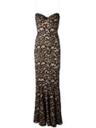 Norma Kamali Strapless Lace Gown, Women's, Size: Medium, Black, Nylon/spandex/elastane