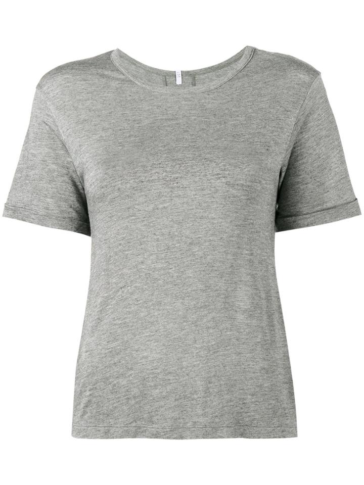 Lot78 Grey Cashmere Blend Side Split T Shirt