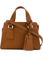 Giorgio Armani Small Trapeze Tote, Women's, Brown, Calf Leather