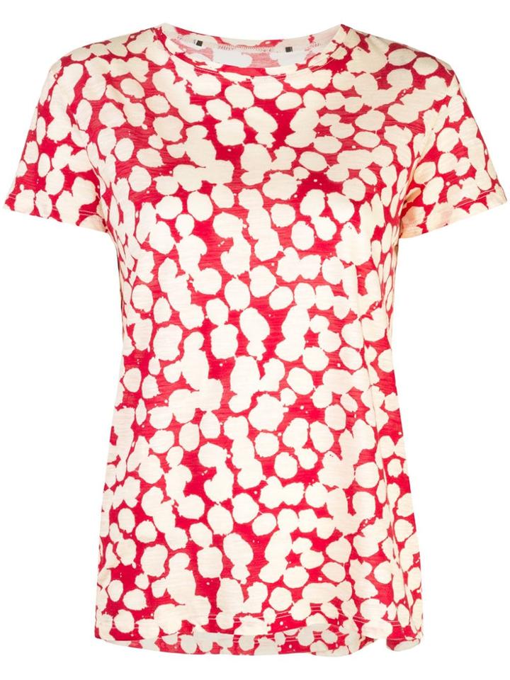 Proenza Schouler Painted Dot Short Sleeve T-shirt - Red