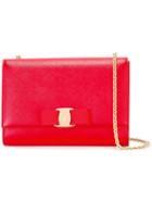 Salvatore Ferragamo Vara Crossbody Bag, Women's, Red, Calf Leather
