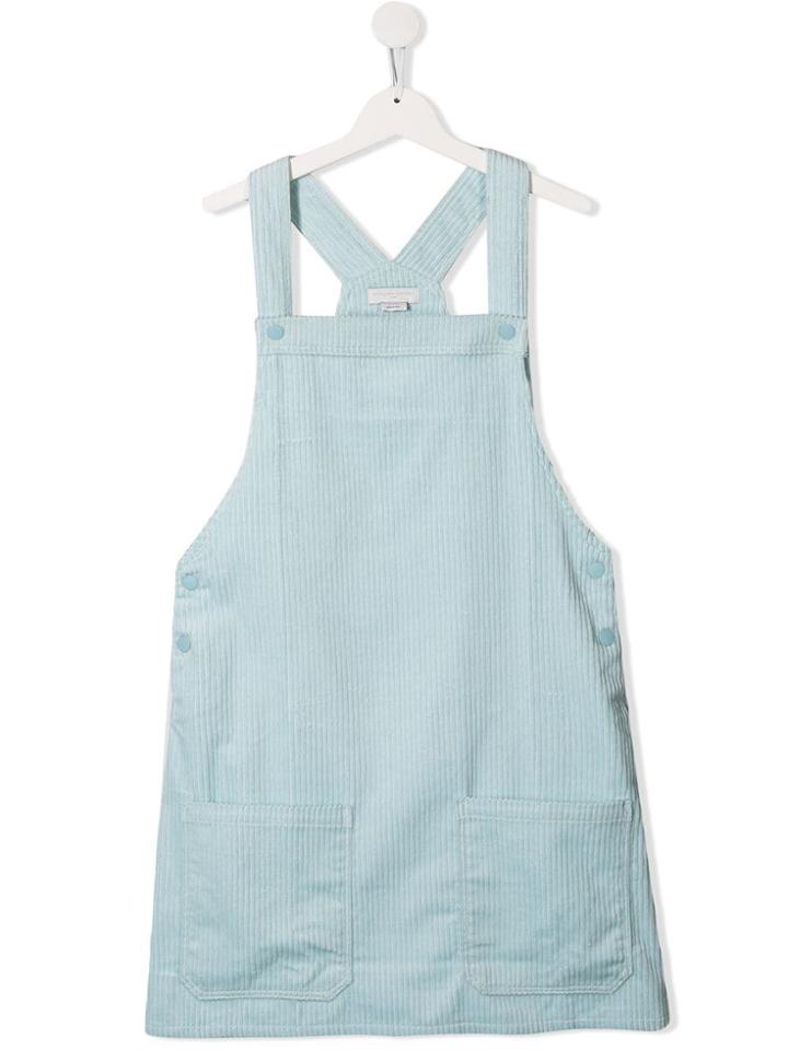 Stella Mccartney Kids Teen Cord Dungaree Dress - Blue