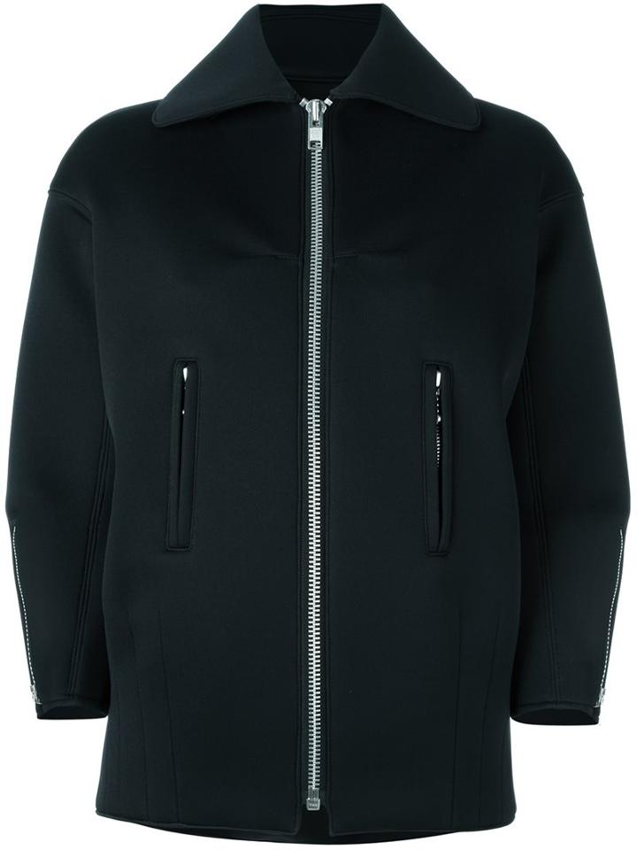 Junya Watanabe Comme Des Garçons Zipped Scuba Jacket, Women's, Size: Large, Black, Nylon/polyester