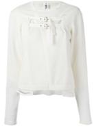 Comme Des Garçons Noir Kei Ninomiya - Double Strap Jumper - Women - Cotton/polyester - S, Women's, White, Cotton/polyester