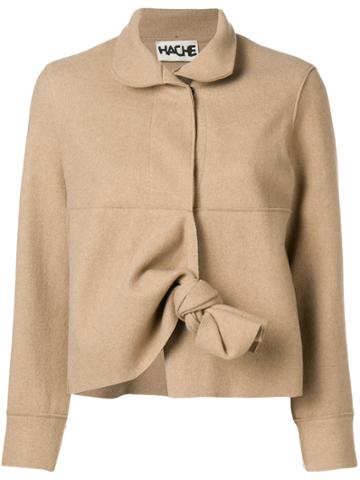 Hache Knotted Jacket - Brown