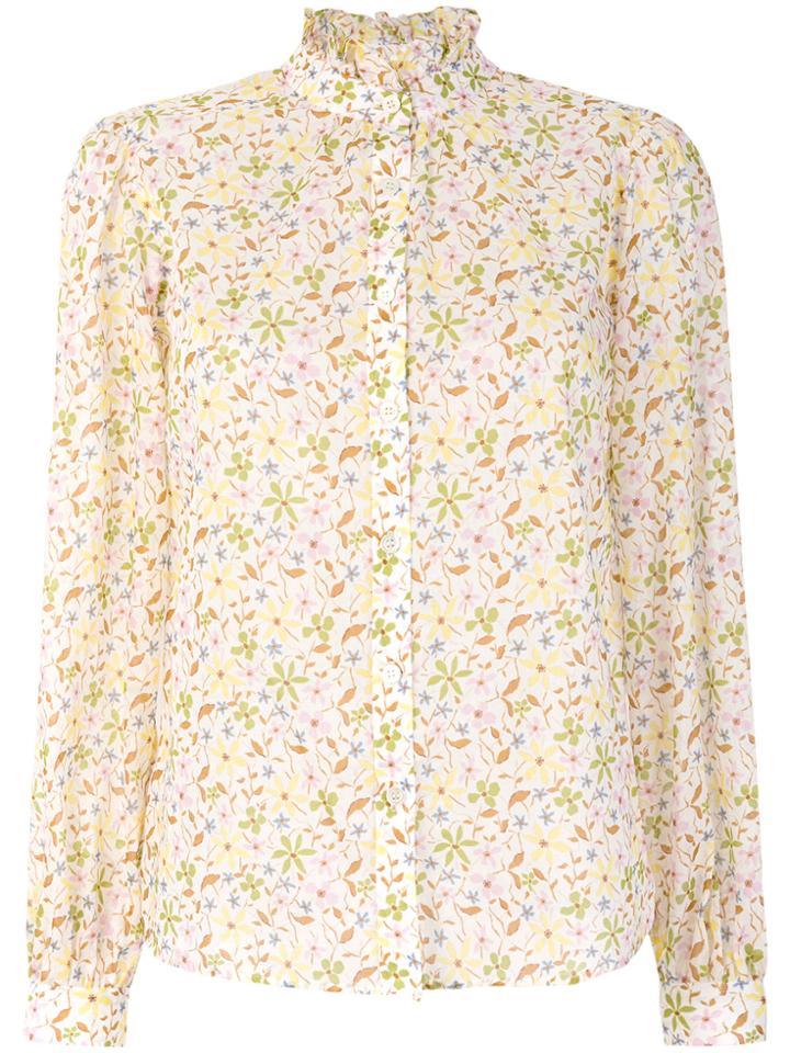 Alexa Chung Floral Print Shirt - Nude & Neutrals
