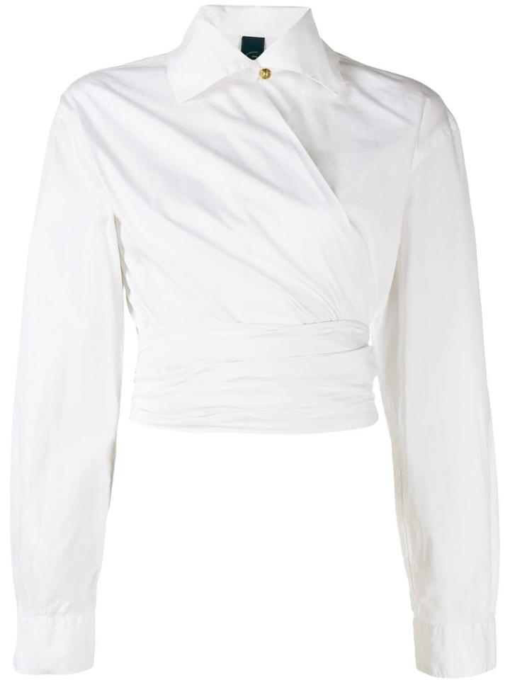 Romeo Gigli Pre-owned 1990's Wrap-around Shirt - White
