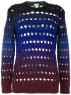 Kenzo Laser Cut Jumper, Women's, Size: Medium, Blue, Wool/mohair/polyamide