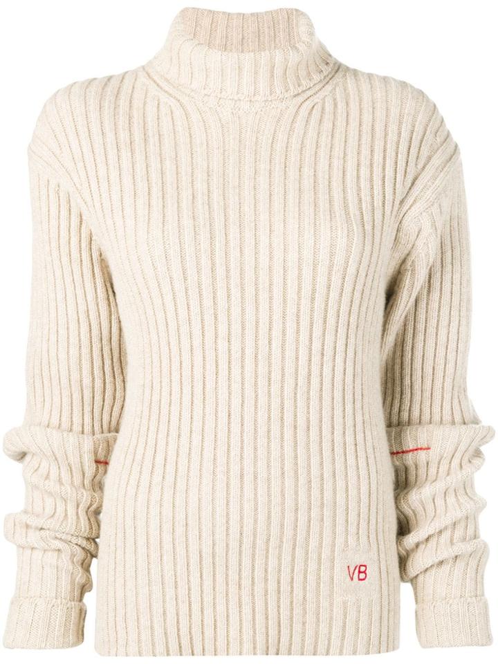 Victoria Beckham Ribbed Jumper - Neutrals
