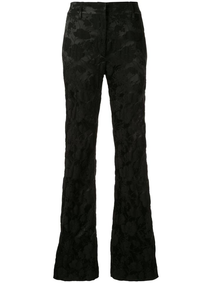 Ann Demeulemeester Floral Jacquard Trousers - Black