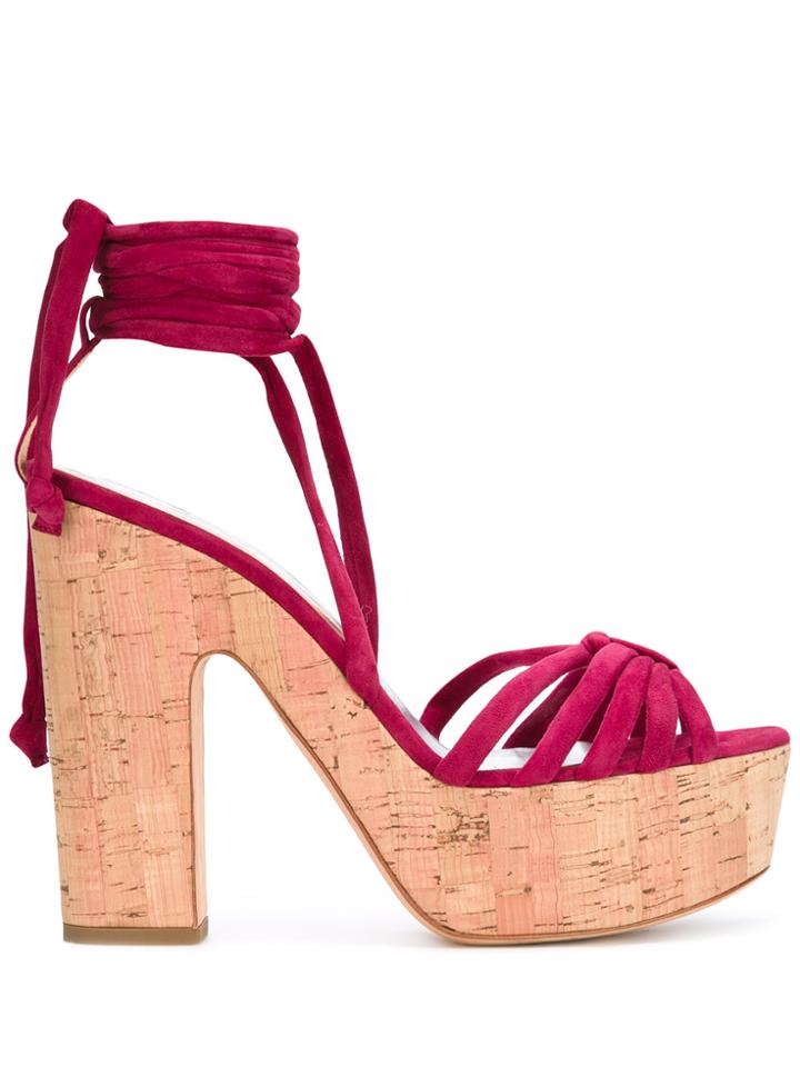 Alchimia Di Ballin Platform Sandals - Pink & Purple