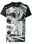 Balmain Dragon Print T-shirt - Black