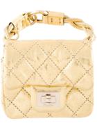 Chanel Vintage Quilted Wristlet, Women's, Grey