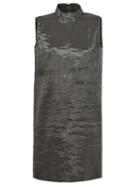 Rick Owens Band Collar Dress, Women's, Size: 42, Grey, Cotton/polyamide/spandex/elastane
