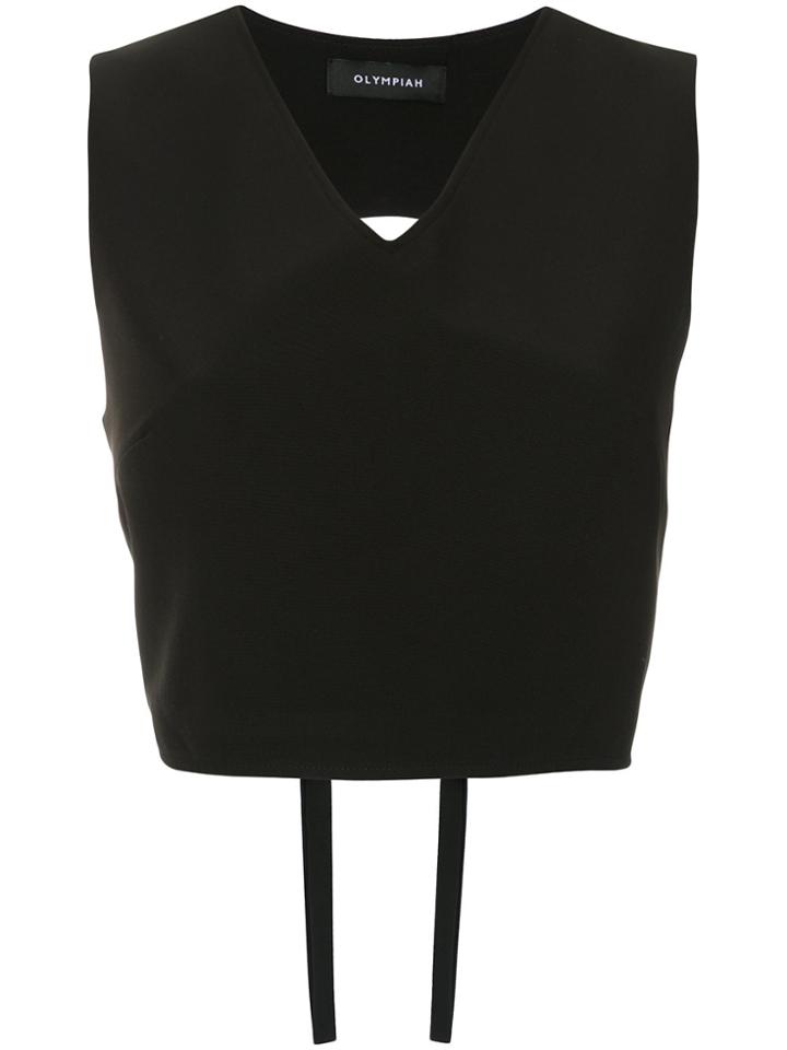 Olympiah Papa Cropped Top - Black