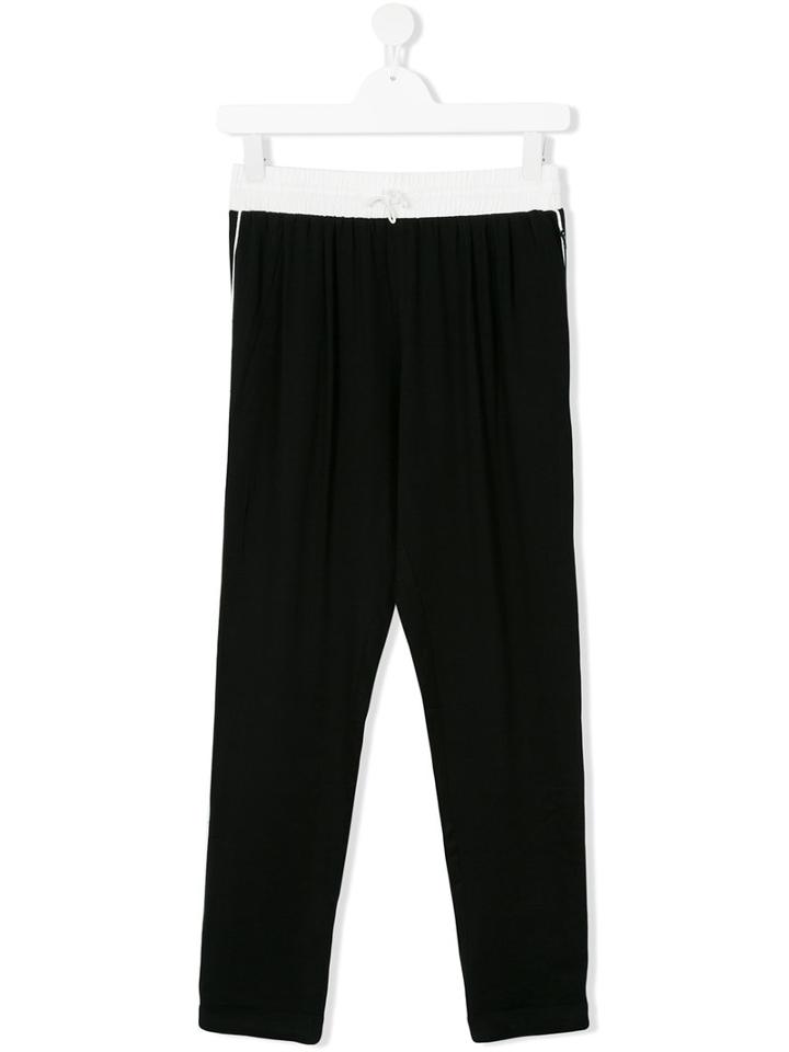 Dkny Kids - Side Stripe Joggers - Kids - Lyocell/viscose - 16 Yrs, Girl's, Black