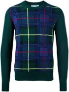 Comme Des Garçons Shirt Boy Checked Jumper, Size: Large, Green, Acrylic/wool