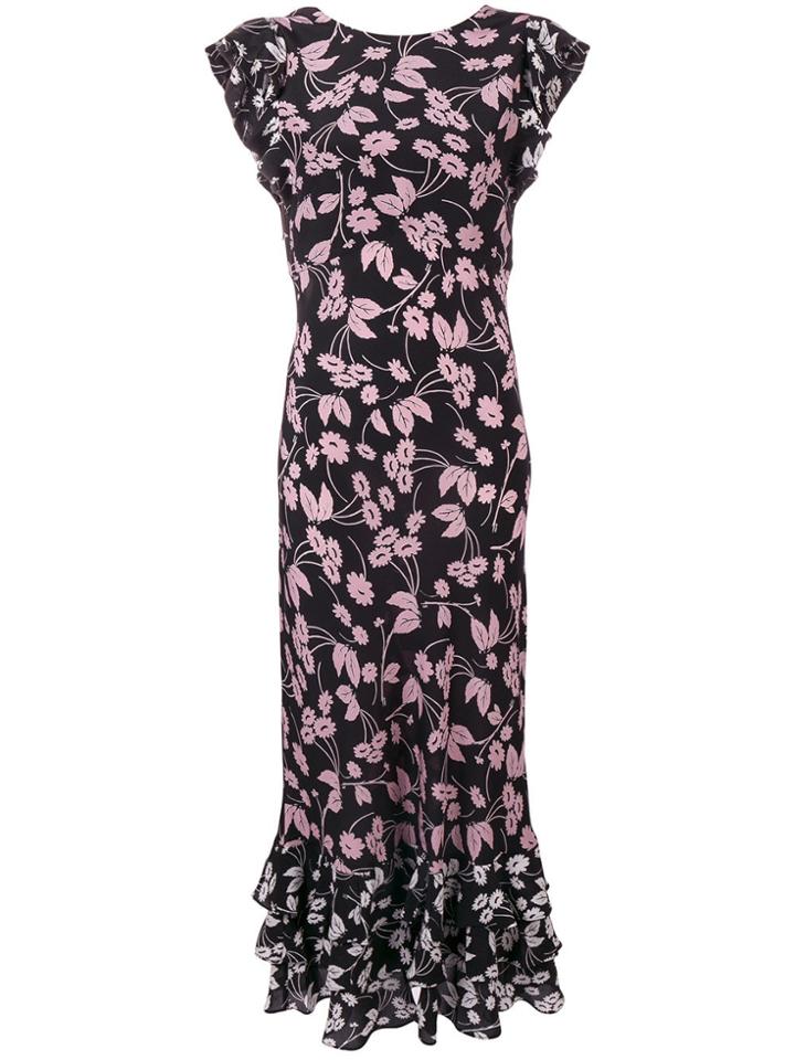 Rixo London Isabelle Floral Print Dress - Black