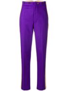 Joseph Side Striped Trousers - Purple