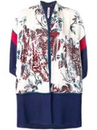 Antonio Marras Floral Sequinned Knitted Cardigan - Blue