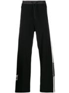 Y-3 Adidas Tech Knit Wide Track Trousers - Black