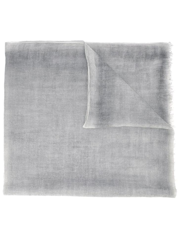 Faliero Sarti Frayed Scarf, Adult Unisex, Grey, Cashmere