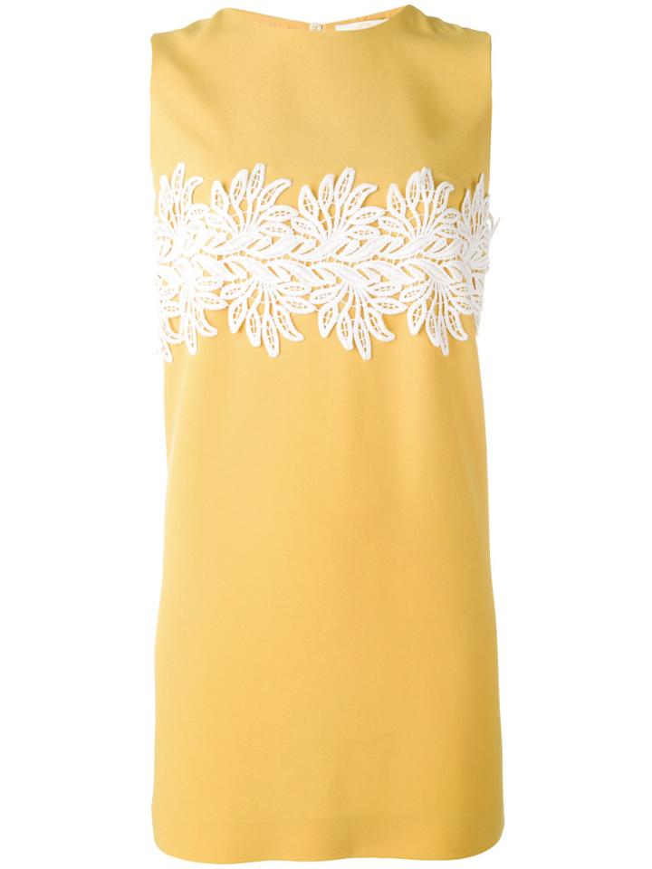 Sara Battaglia Lace Mini Dress - Yellow & Orange