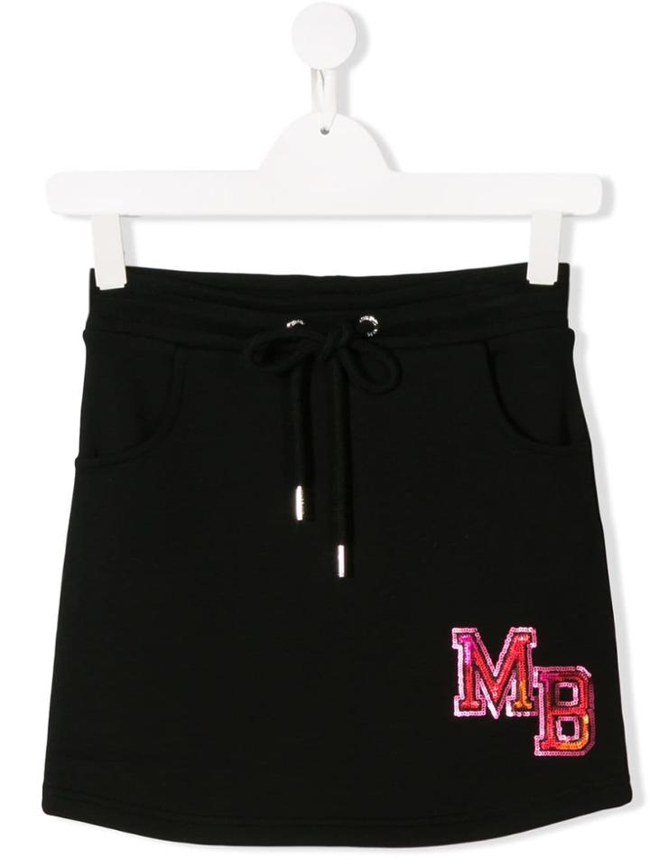 My Brand Kids Sequin Logo Shorts - Black