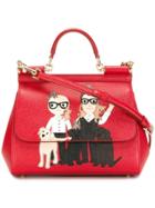 Dolce & Gabbana Designers Patch Sicily Shoulder Bag - Red
