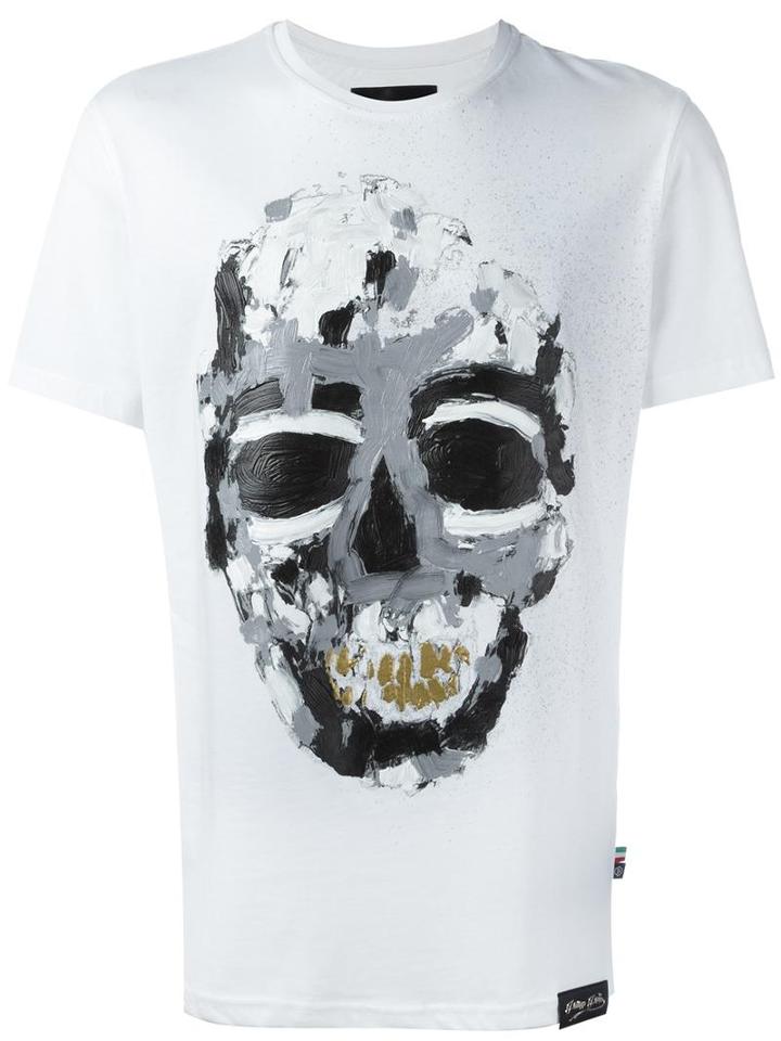 Philipp Plein 'historical' T-shirt, Men's, Size: Small, White, Cotton