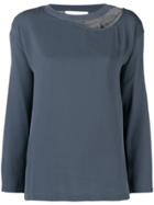 Fabiana Filippi Embellished Detail Blouse - Blue