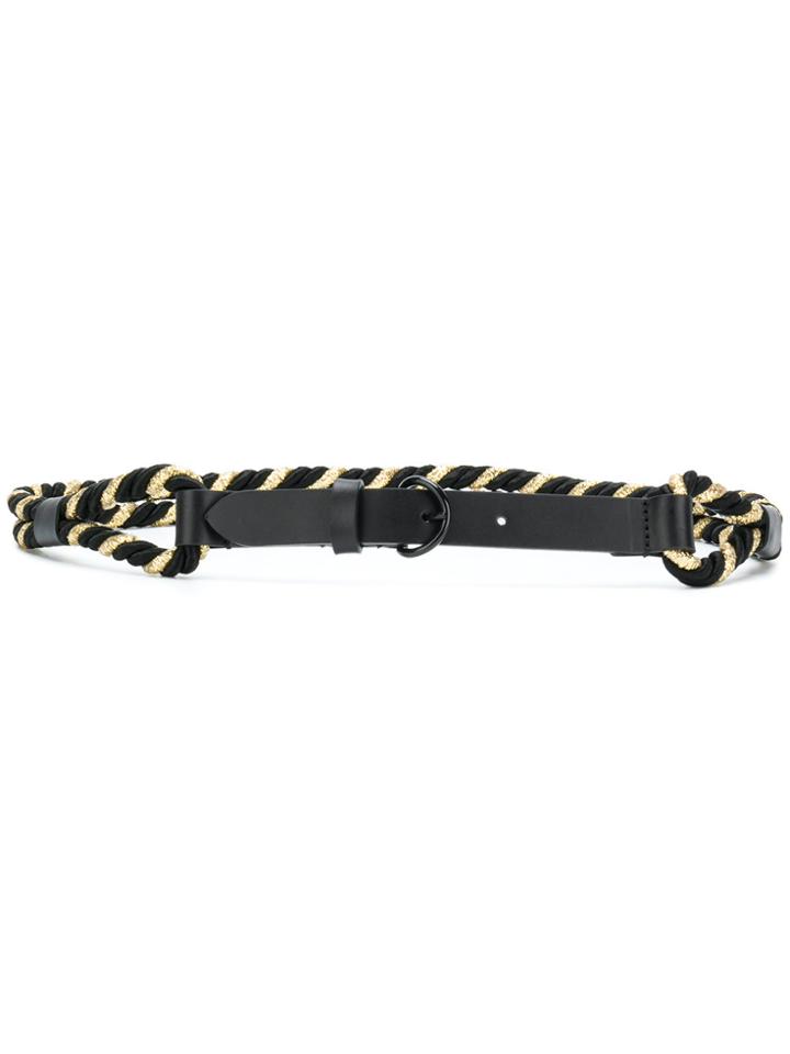 Philosophy Di Lorenzo Serafini Contrast Woven Belt - Black
