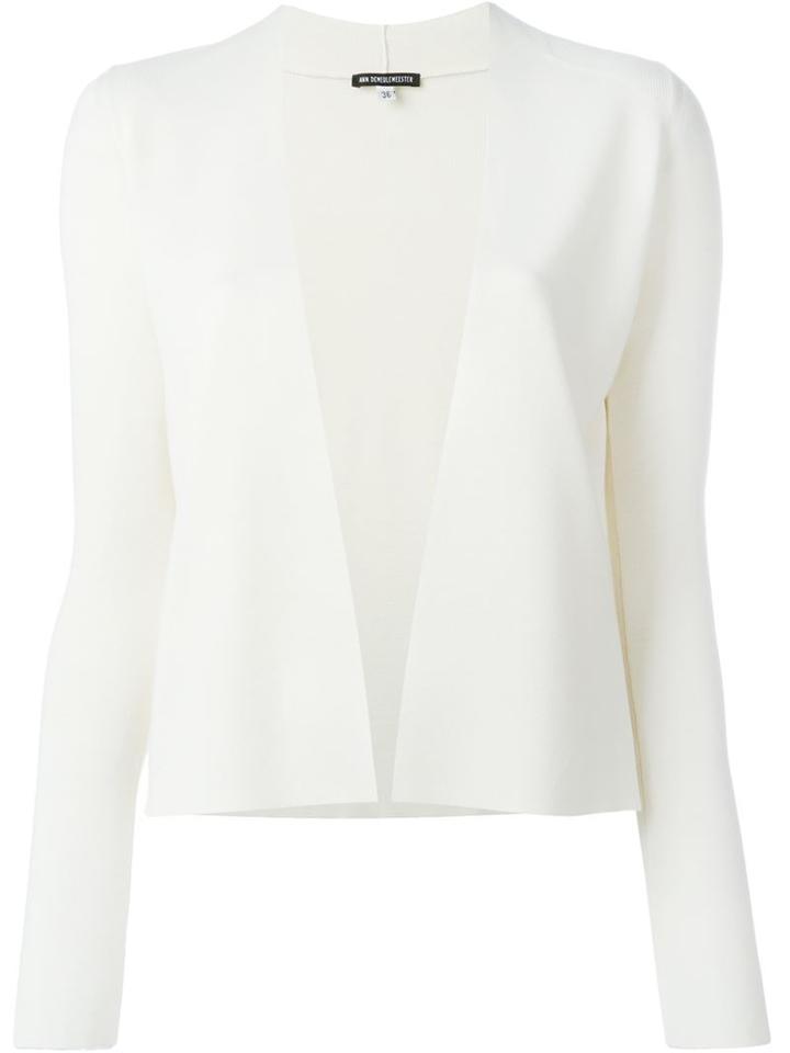 Ann Demeulemeester Ribbed Knit Open Front Cardigan