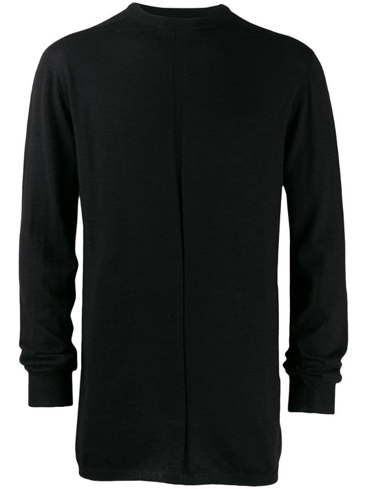 Rick Owens Oversized Round Neck Sweatshirt - Black