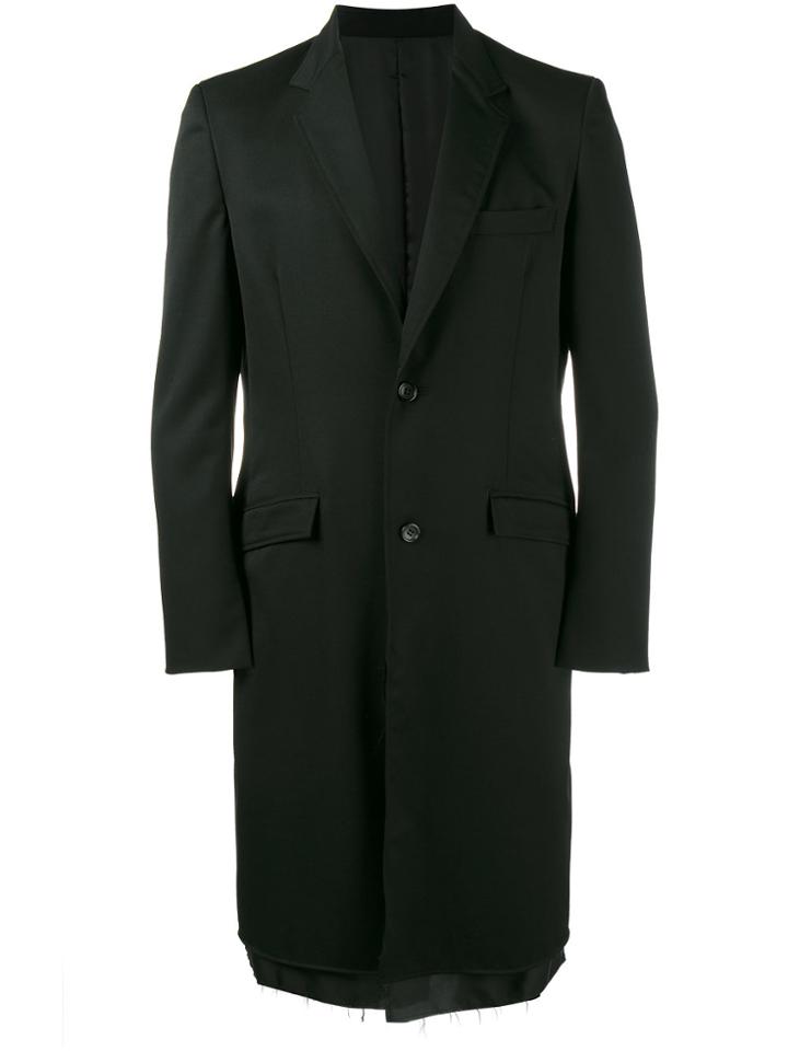 Sulvam Single Breasted Coat - Black