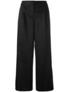 Boutique Moschino Cropped Trousers, Women's, Size: 40, Black, Cotton/other Fibres