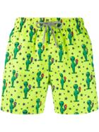 Mc2 Saint Barth Alien Print Swim Shorts - Yellow
