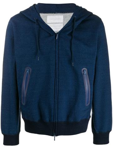 Fumito Ganryu Zipped Hoodie - Blue