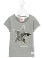 American Outfitters Kids Star Print T-shirt, Girl's, Size: 8 Yrs, Grey